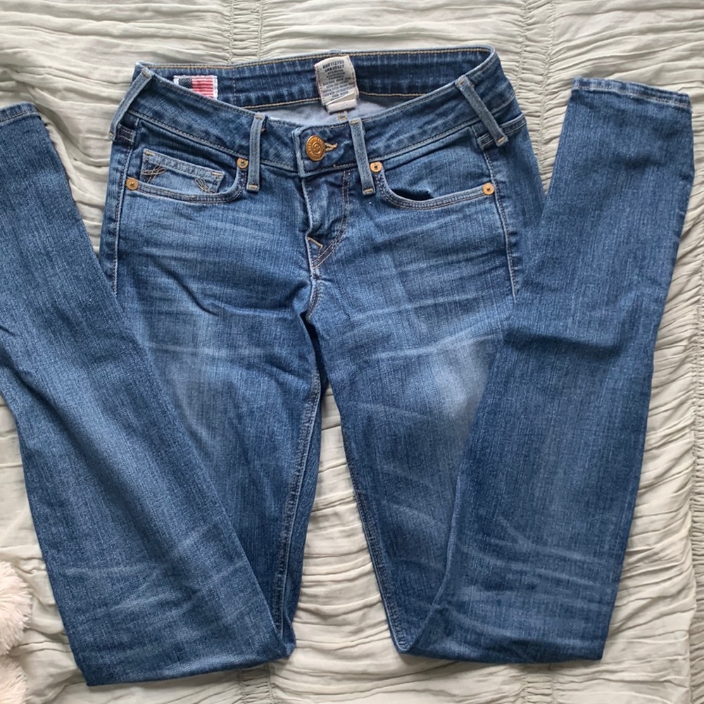 Low Rise True Religion Skinny Jeans